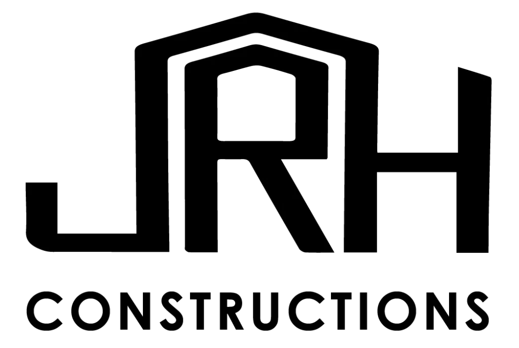JRH Constructions logo in black on transparent background.
